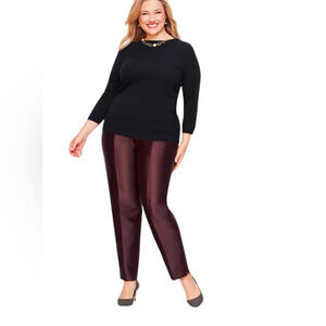 Women Talbots Purple Silk/Wool Ankle Pants Size 20WP NWT